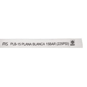 MANGUERA PLANA PLB15 TEXTIL BLANCA 15 BAR EN14540/MED