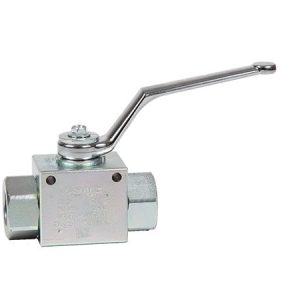VALVULA GE2 2 VIAS CON TALADROS ACERO CARBONO ROSCA BSP