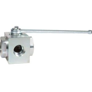 VALVULA GB3L 3 VIAS PASO TOTAL ACERO CARBONO ROSCA BSP