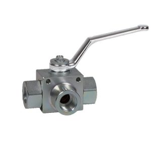 VALVULA VH3V 3 VIAS CON TALADROS INOX 316 ROSCA BSP