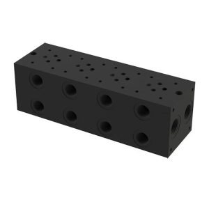 BASE MULTIPLE EN PARALELO EN ALUMINIO PARA USO LATERAL SIN VALVULA DE MAXIMA