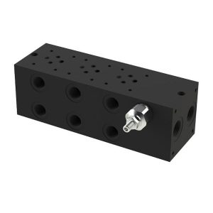BASE MULTIPLE EN PARALELO EN ALUMINIO PARA USO LATERAL CON VALVULA DE MAXIMA